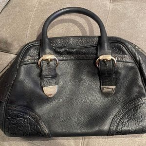Black leather Gucci Large Signoria Dome bag